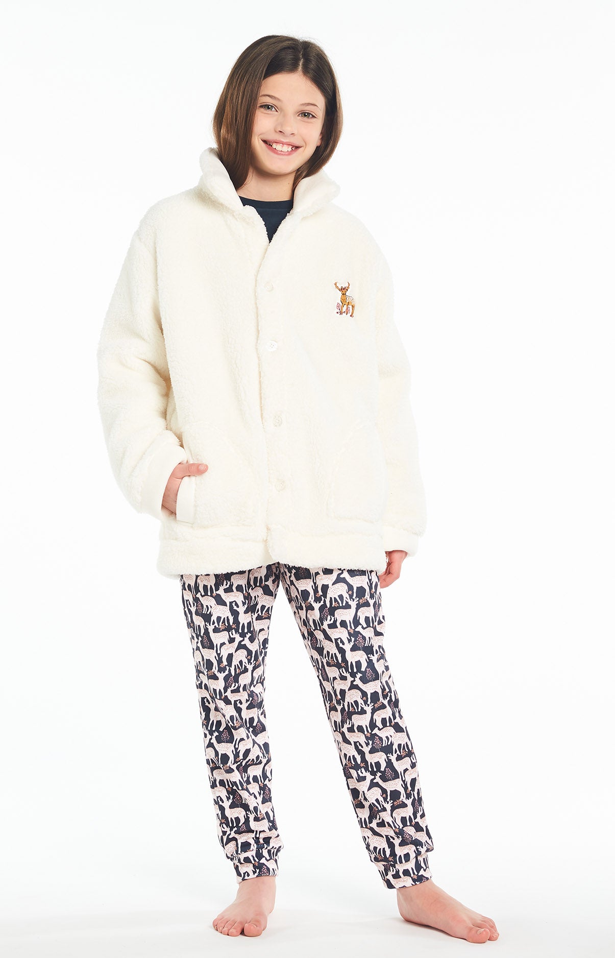 Veste Enfant Paon Blanc et Ivoire 1