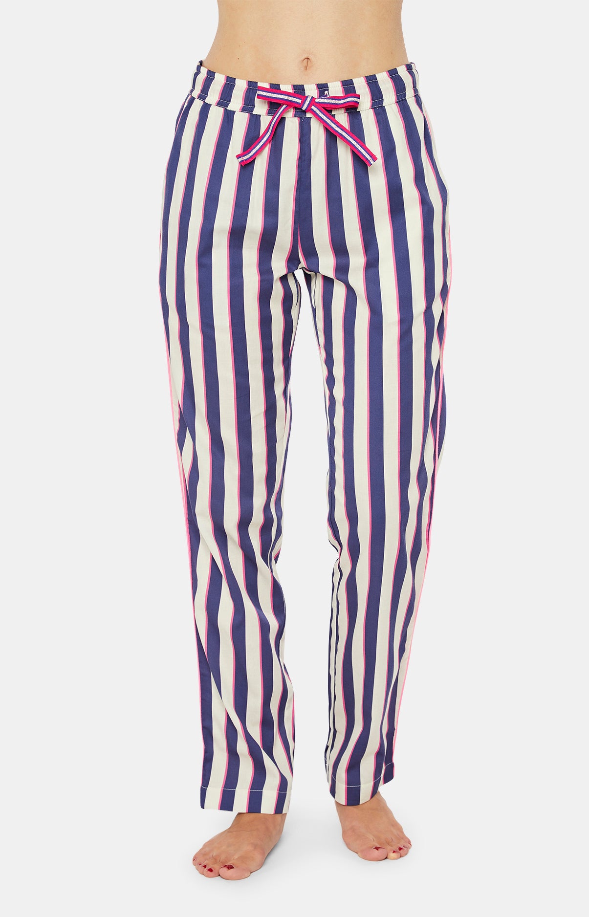 Pantalon Femme Rayure Camille Bleu 4
