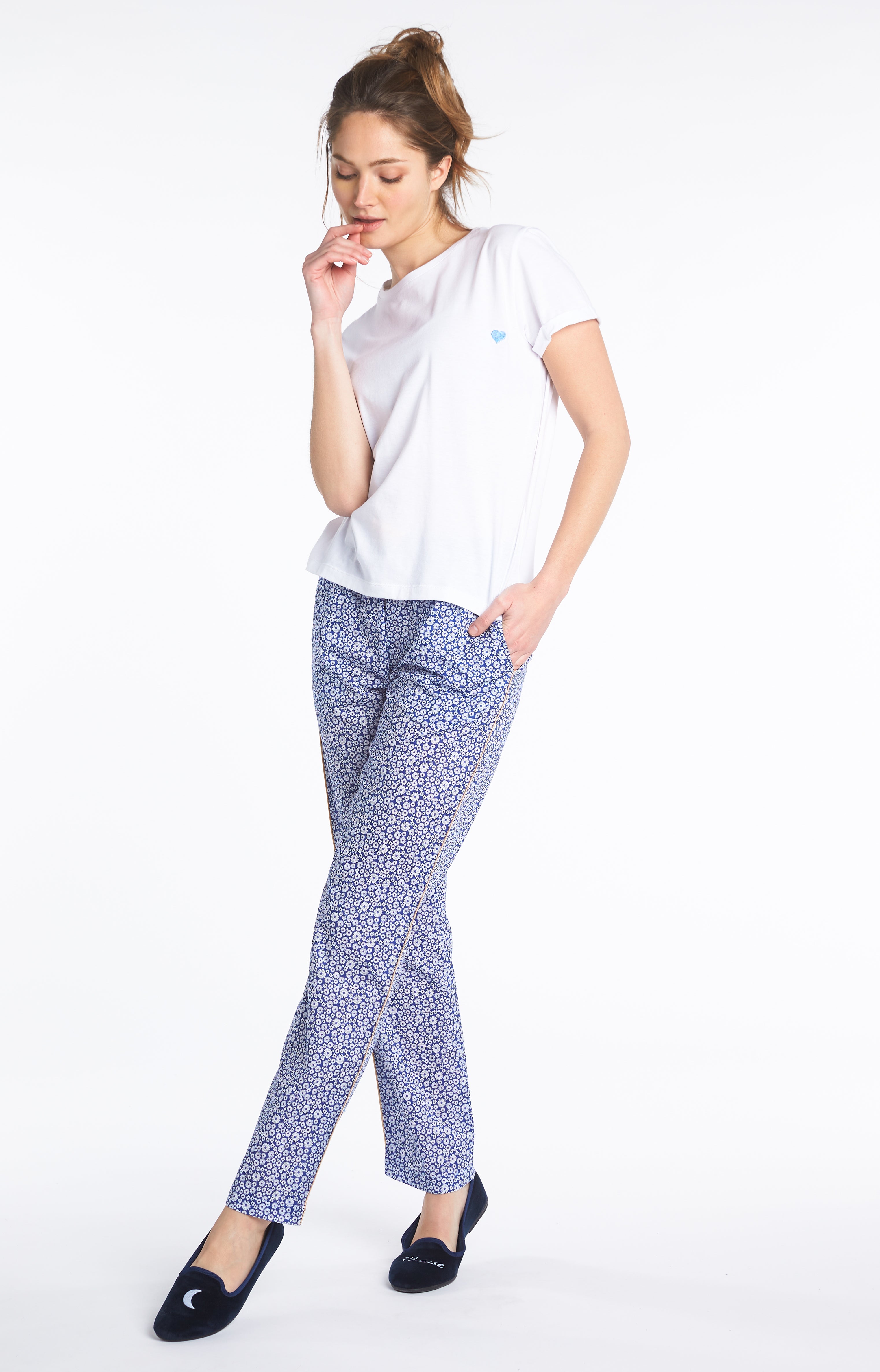 Pantalon Femme Marguerite Bleu 1