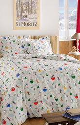 Parure de Lit Accessoires Enfant Mont Pyjama Blanc et Ivoire 4