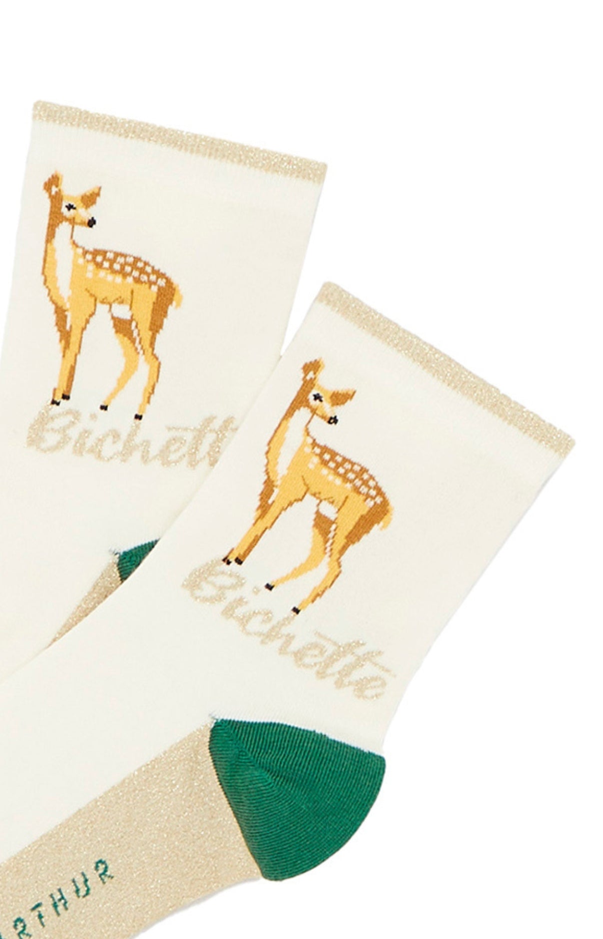 Chaussettes Femme Bichette Blanc et Ivoire 2