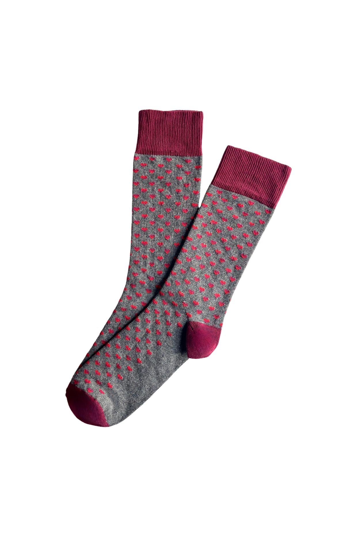 Chaussettes Homme Cœur Gris 1