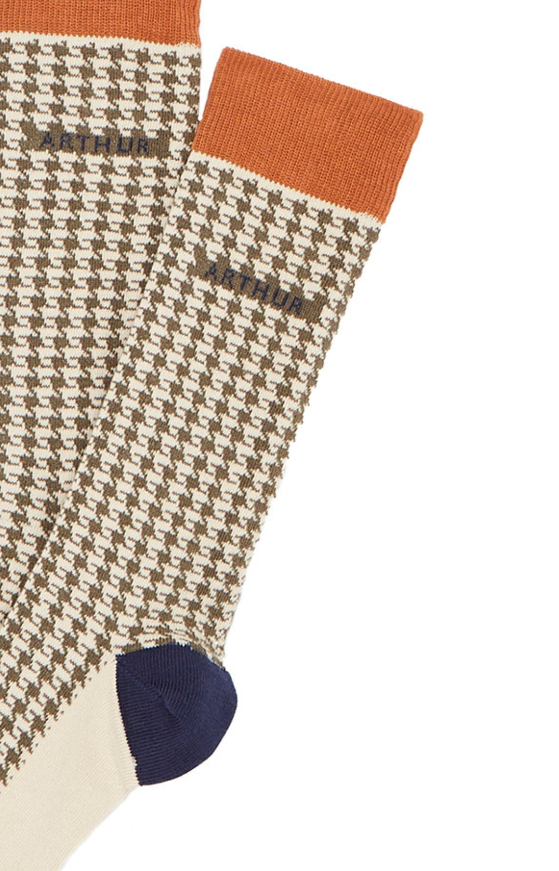 Chaussettes Homme Pied de Poule Vert 2