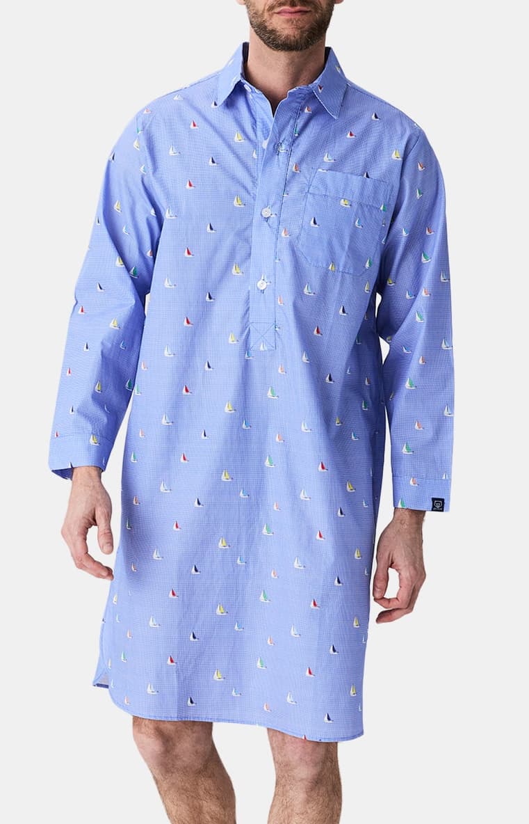 Chemise grand-père - Boat ciel 1