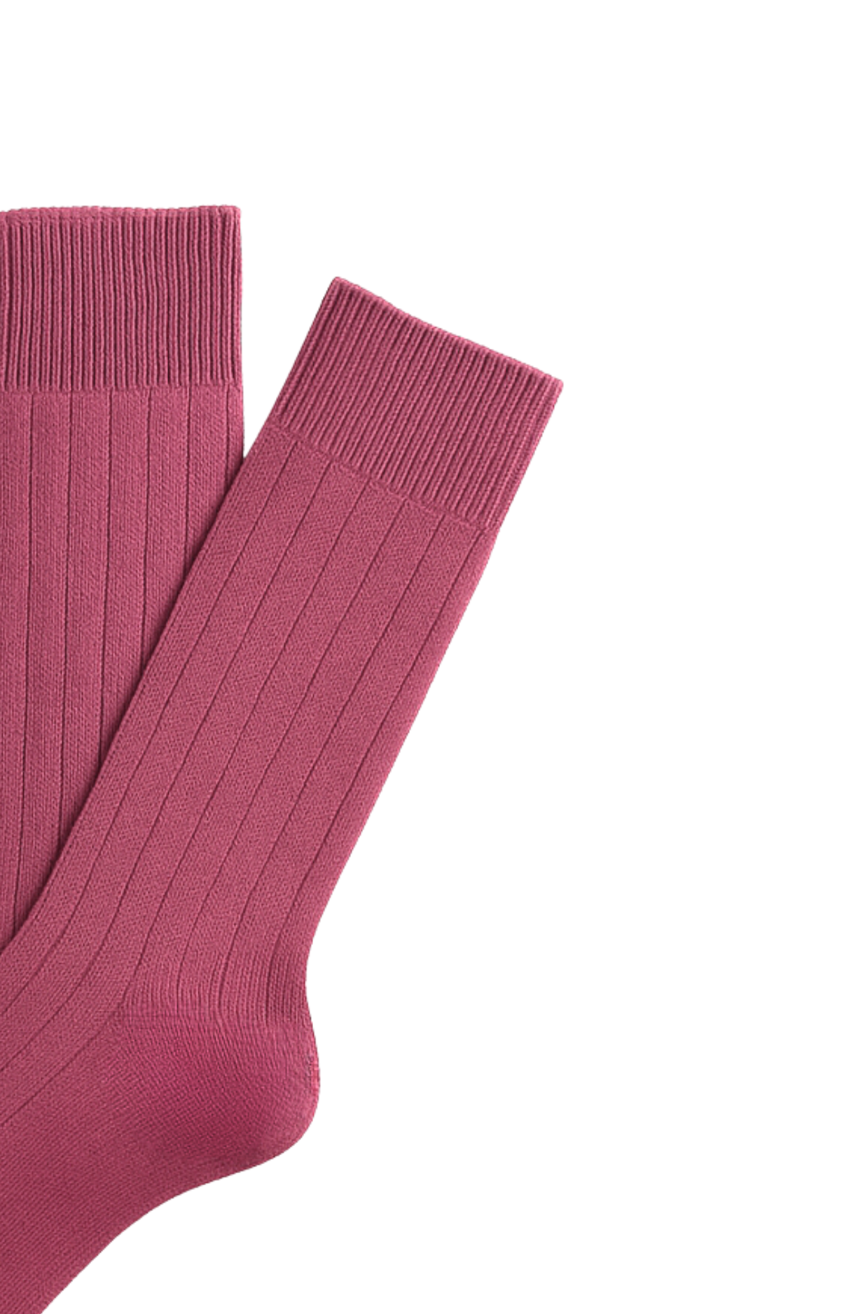 Chaussettes laine et cachemire  framboise homme 2