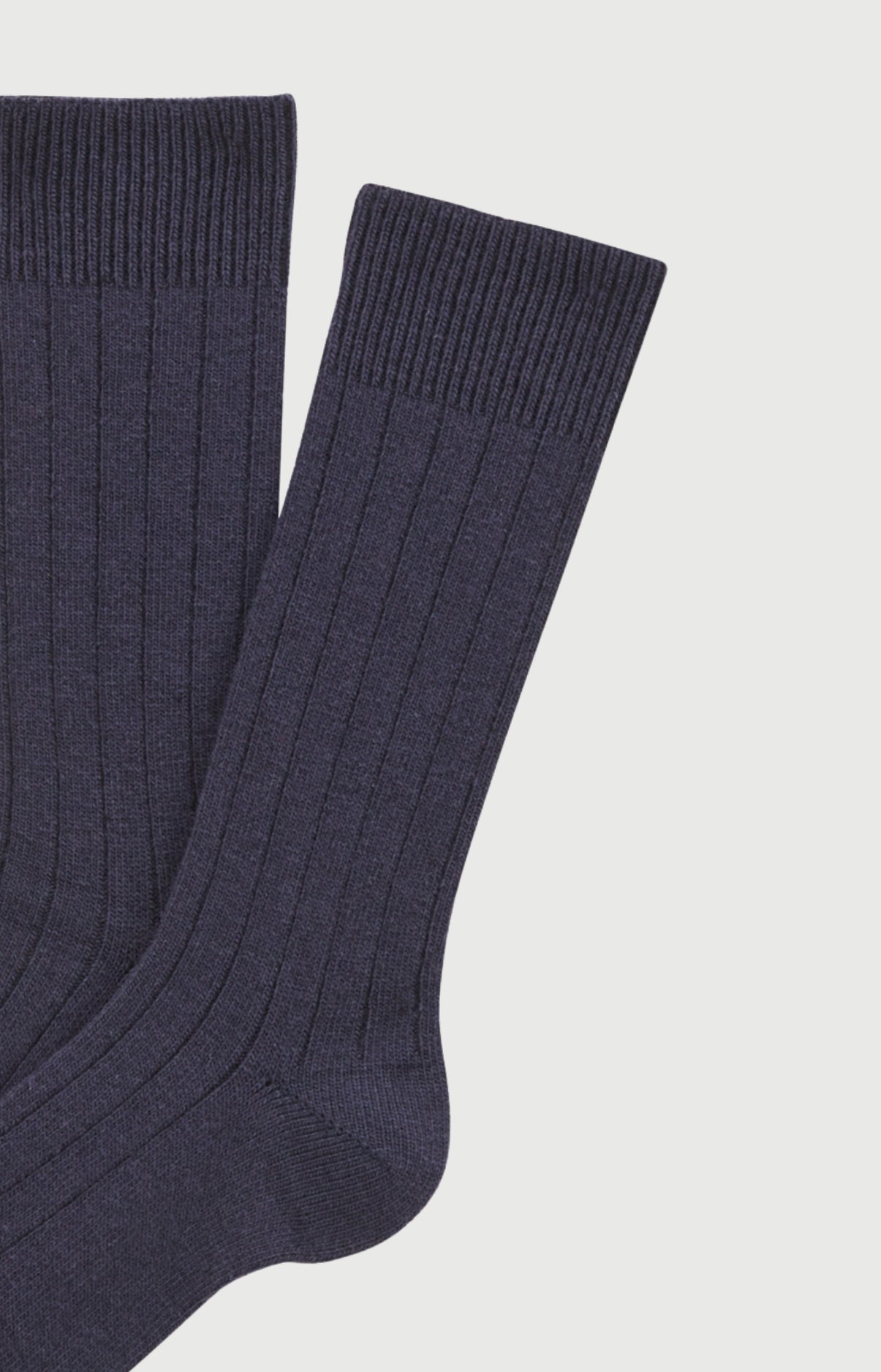 Chaussettes laine et cachemire marine homme 2