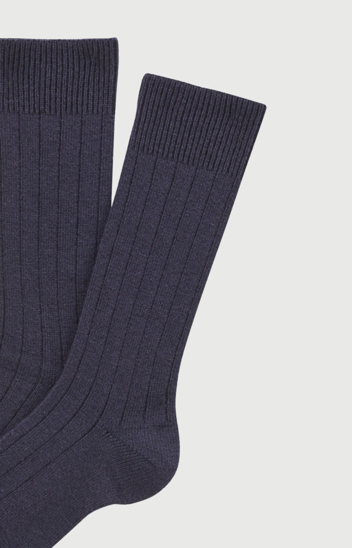 Chaussettes laine et cachemire marine homme 2