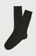 Chaussettes laine et coton noir homme 1