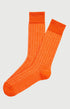 Chaussettes laine et coton orange homme 1