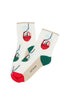 Chaussettes Femme Télécabine Blanc et Ivoire 1