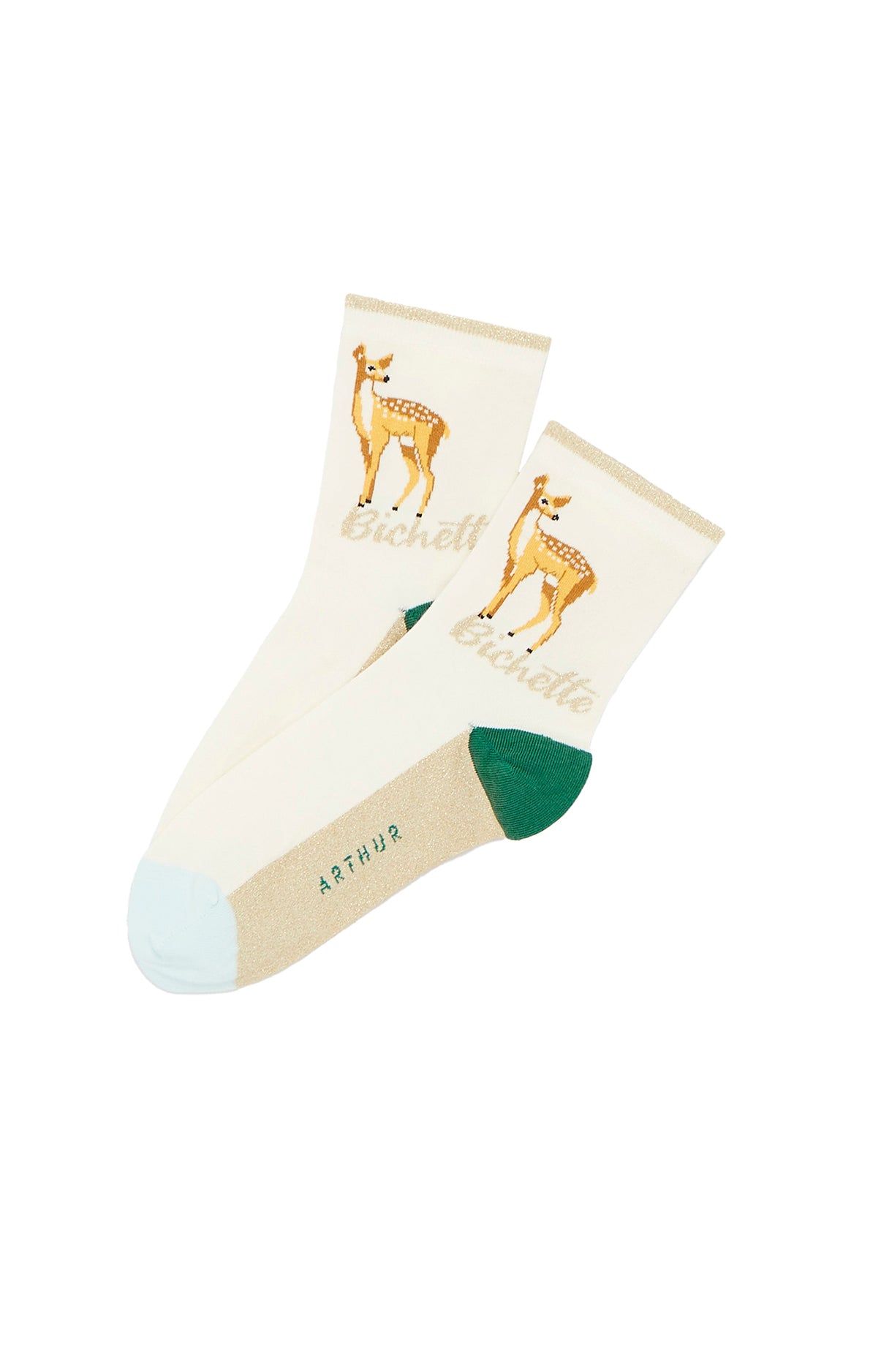 Chaussettes Femme Bichette Blanc et Ivoire 1