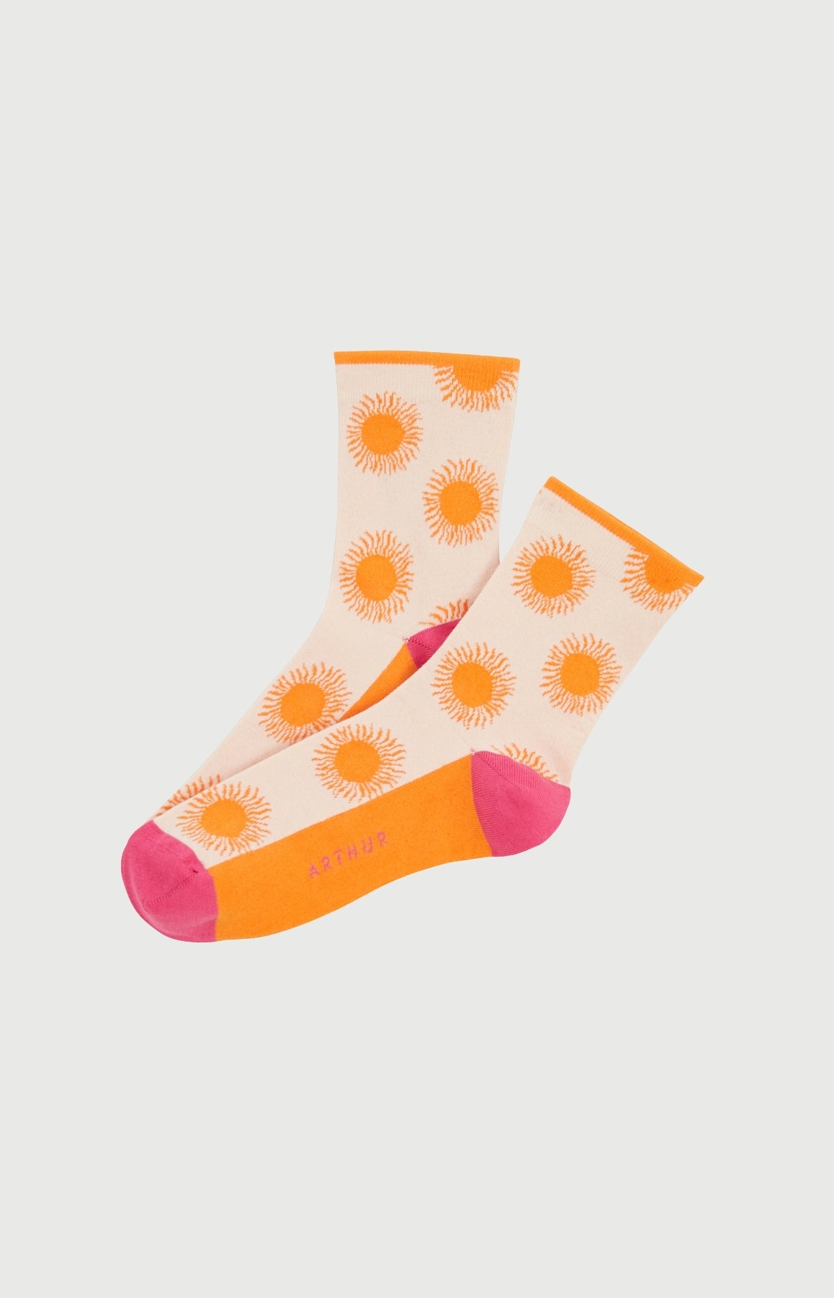 Chaussettes Femme Coucher de sommeil Imprimé coucher de soleil orange 1