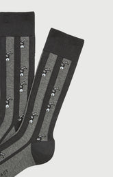 Chaussettes coton âne gris homme 2