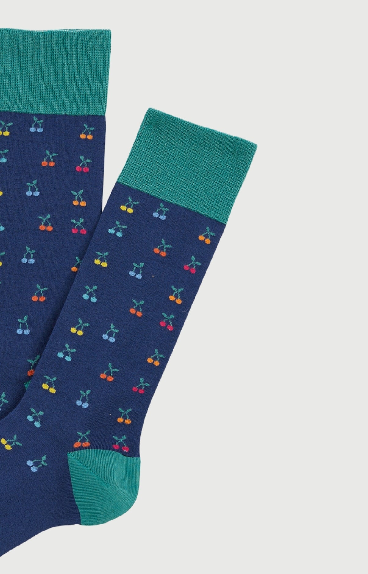 Chaussettes Homme Cerise Marine Imprimé cerises multicolores 2