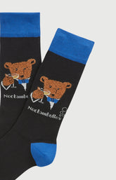 Chaussettes coton champagne noir homme 2