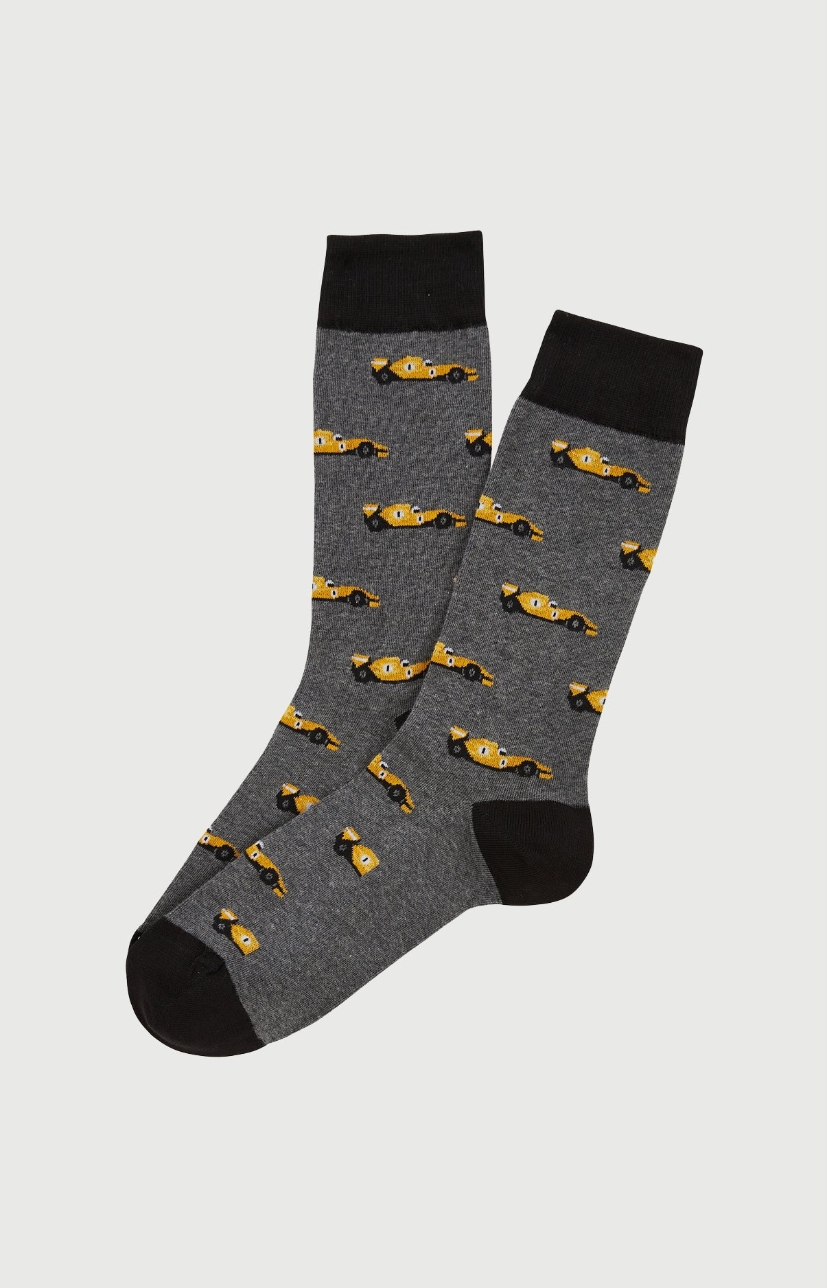 Chaussettes Homme Le Grand Prix du Sommeil Gris Imprimé voiture formule 1  1