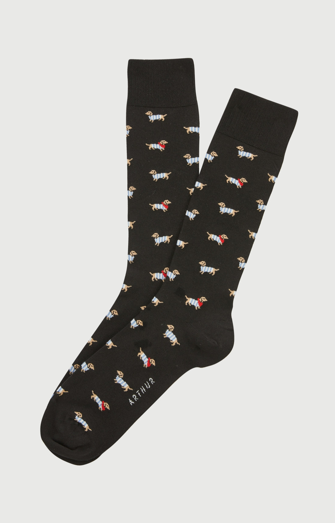 Chaussettes coton tobbie noir homme 1