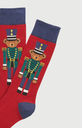 Chaussettes coton teddy casse-noisette bordeaux homme 2