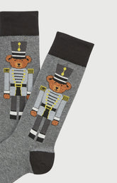 Chaussettes coton teddy casse-noisette gris homme 2