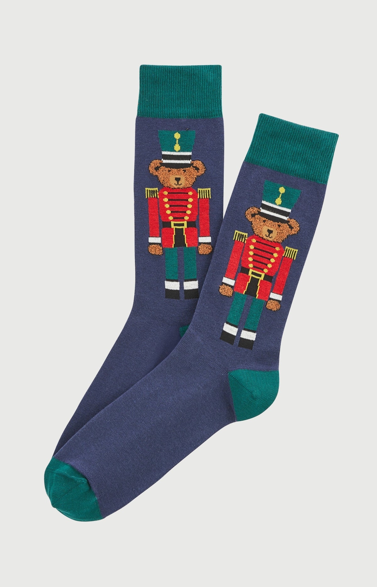 Chaussettes coton teddy casse-noisette marine homme 1