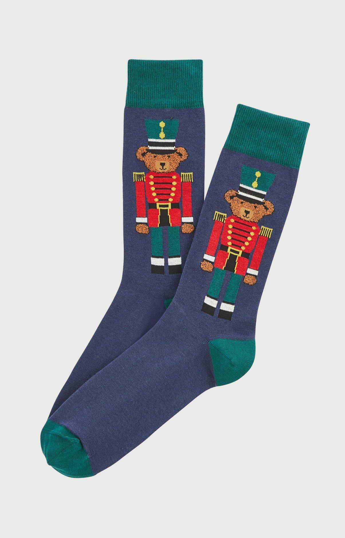 Chaussettes coton teddy casse-noisette marine homme 1