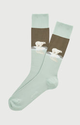 Chaussettes en coton pôle position blanc homme 1