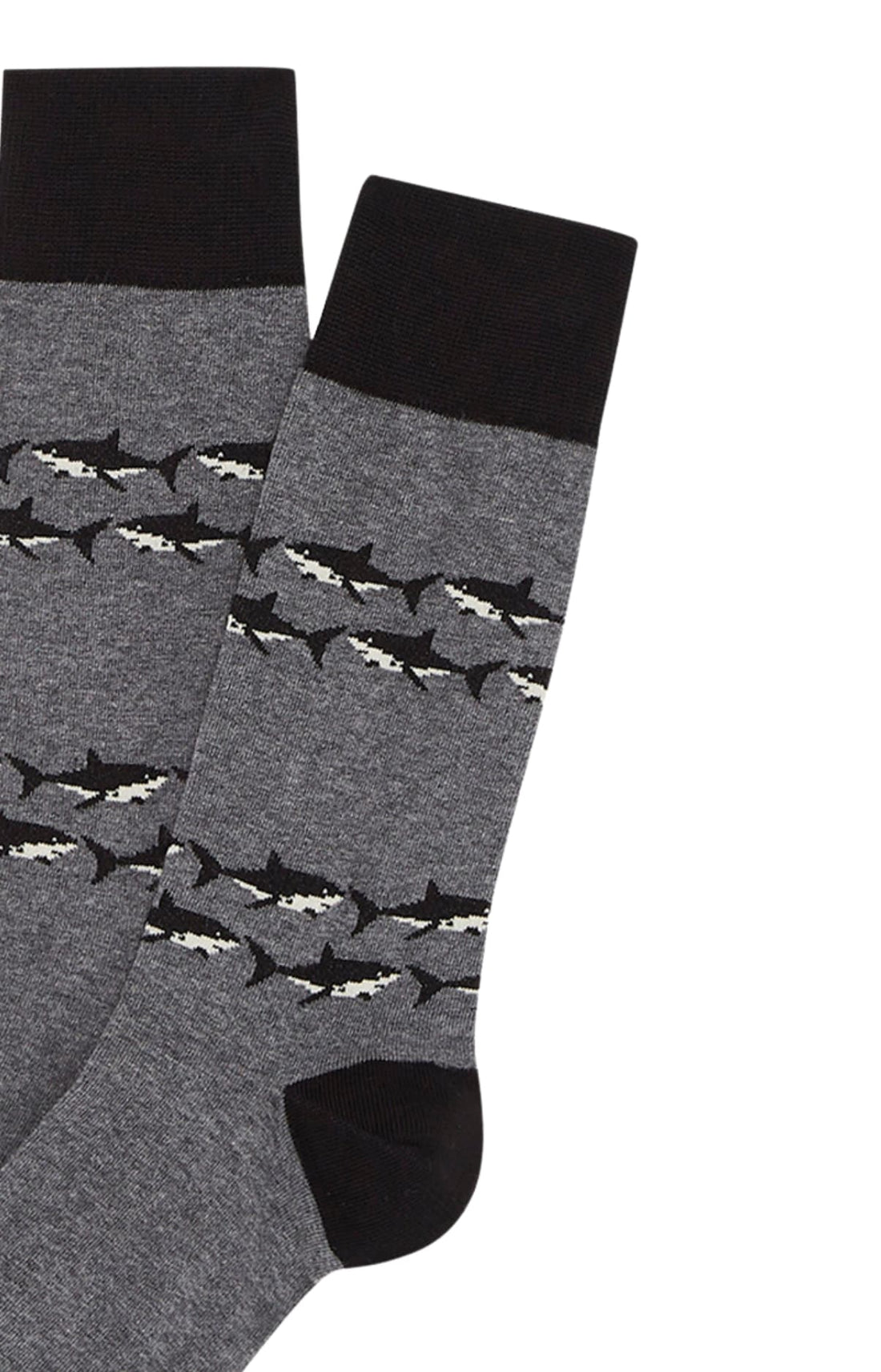 Chaussettes requin Gris 2
