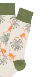 Chaussettes singe Beige 2