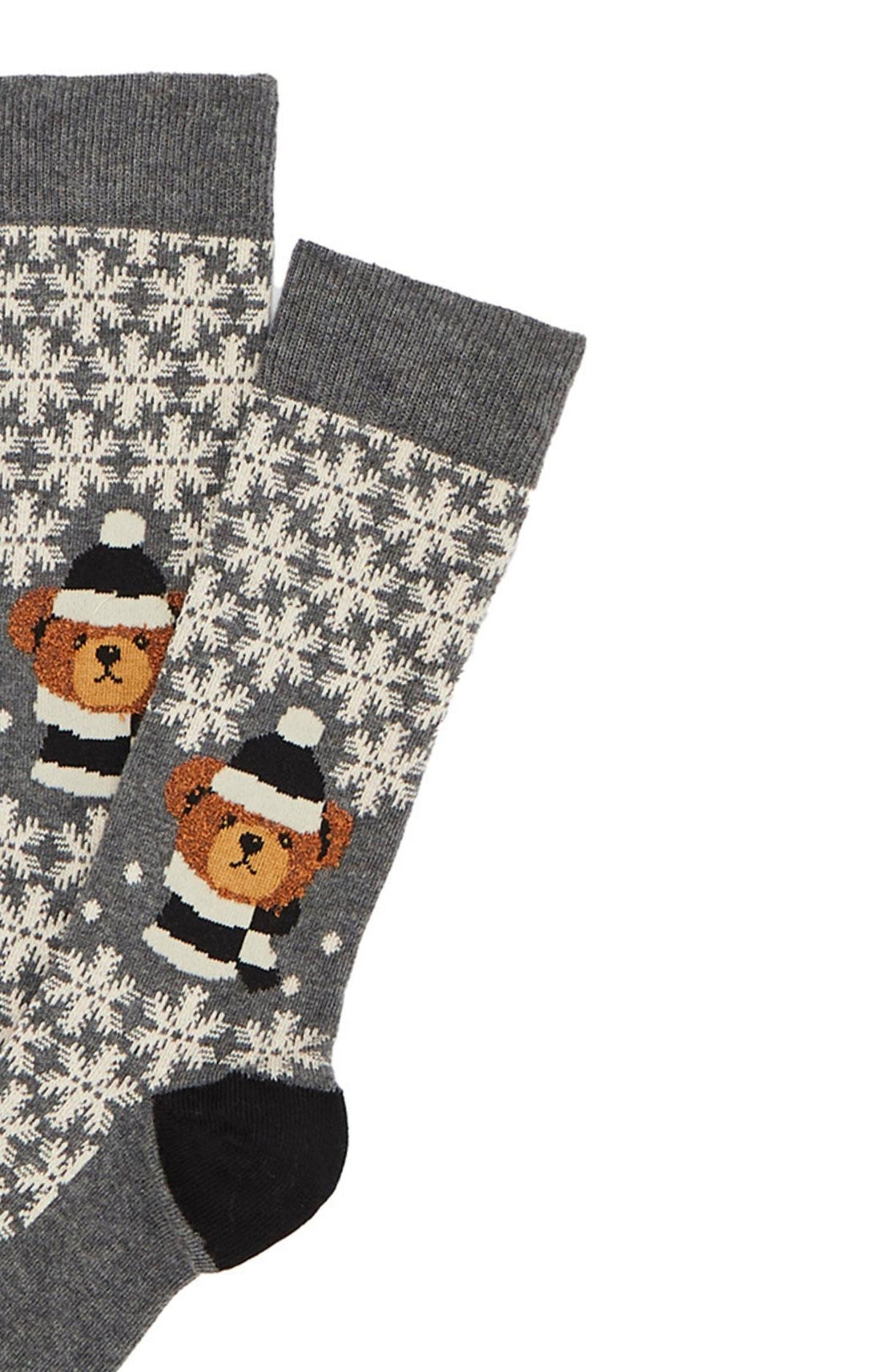 Chaussettes Homme Teddy de Noel Gris 2