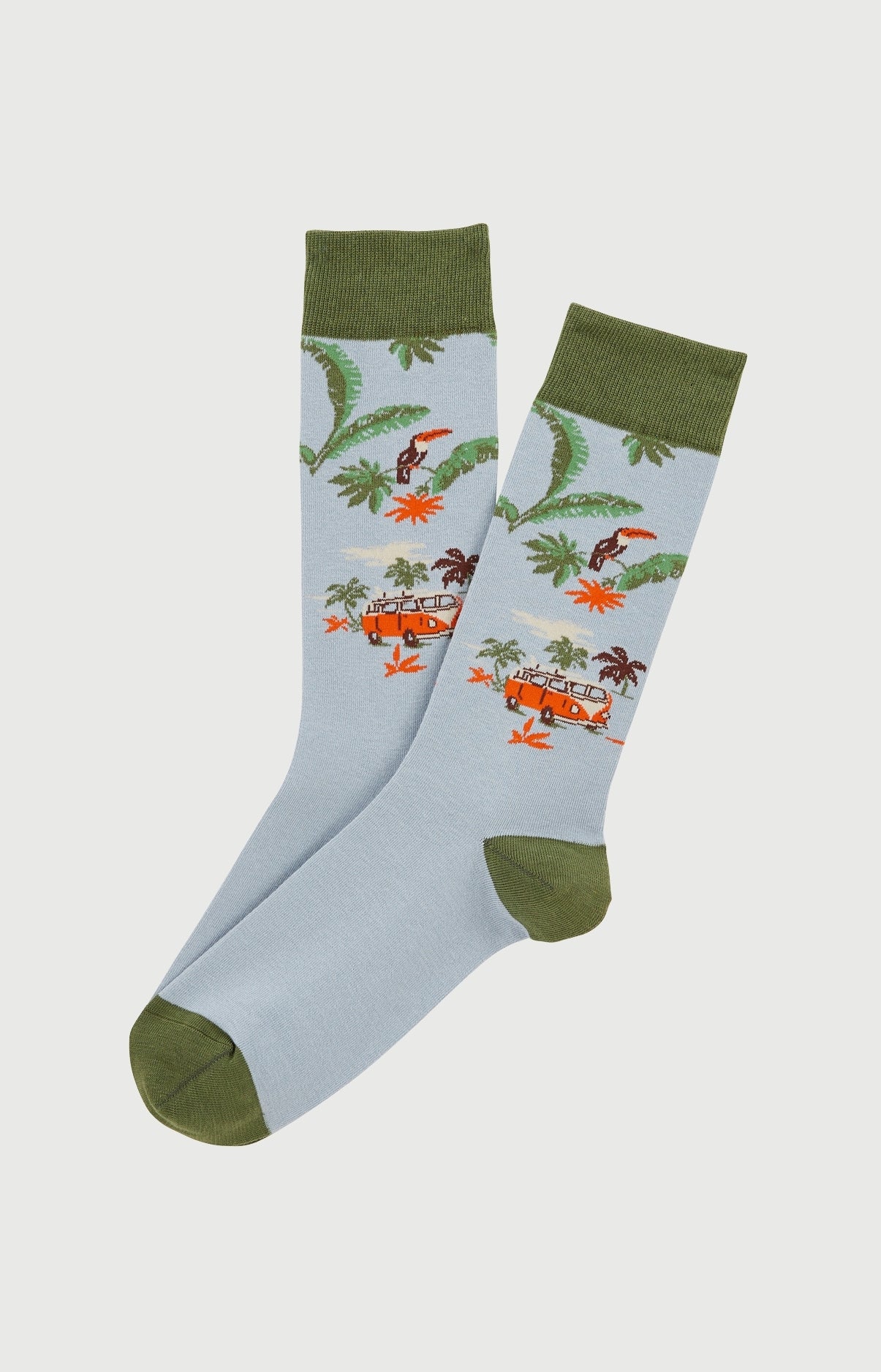 Chaussettes Homme Van Life Ciel Imprimé vannes et palmiers multicolores 1