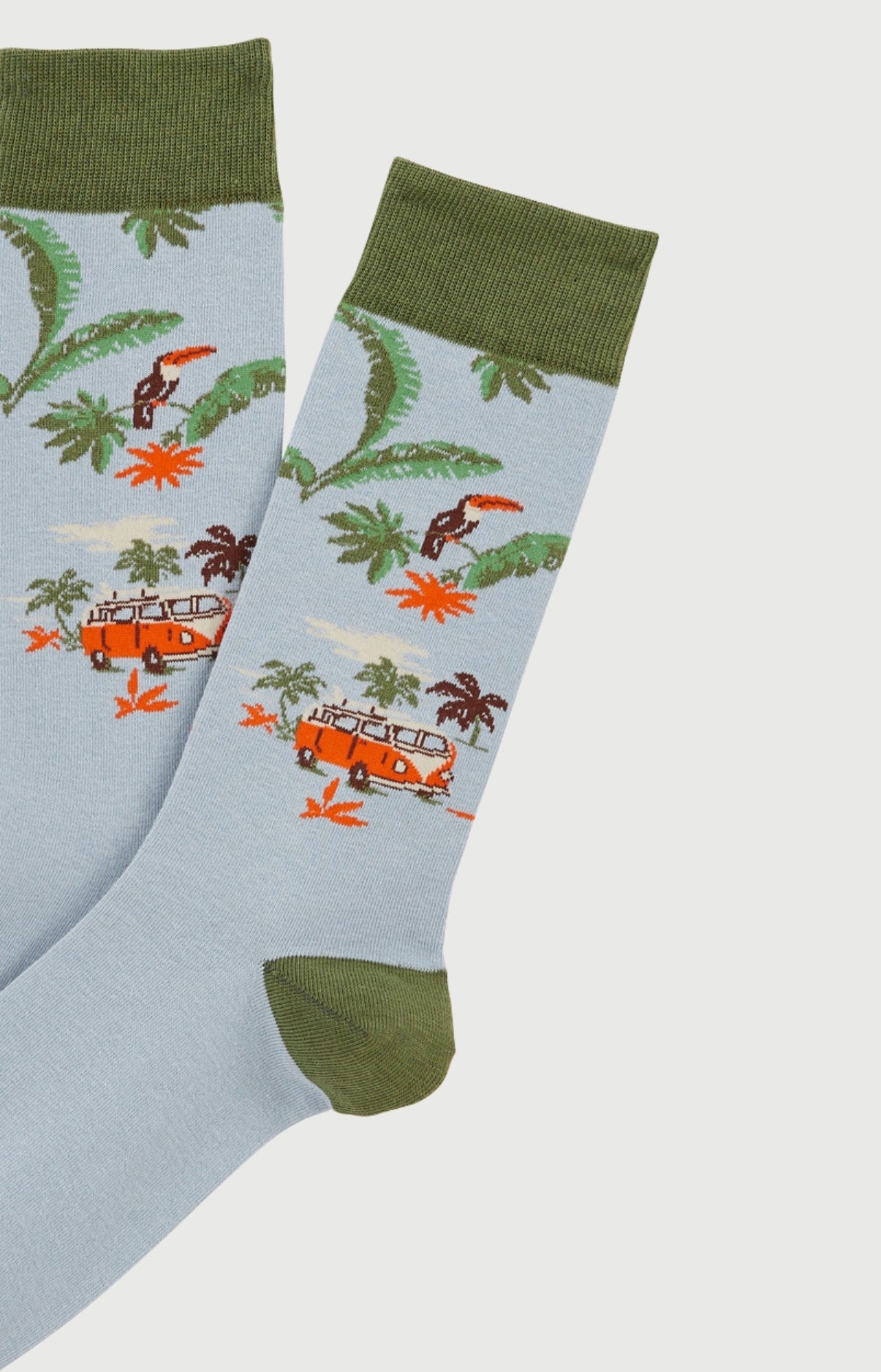 Chaussettes Homme Van Life Ciel Imprimé vannes et palmiers multicolores 2