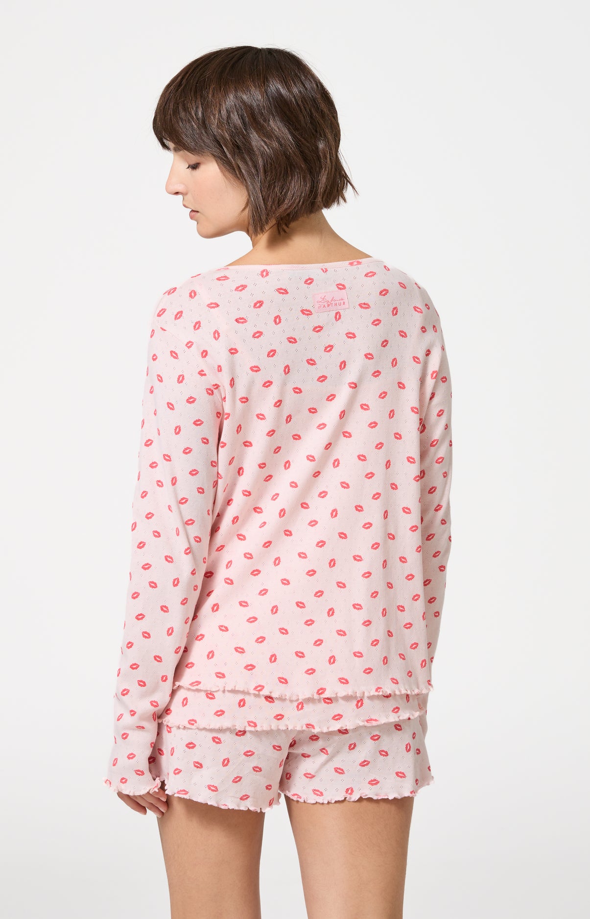 Pyjama Femme Kiss Imprimé bisous rouge à lèvre 7