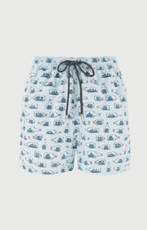 Short de bain homme Pyj à mât Imprimé bateaux bleus en bouteilles 3