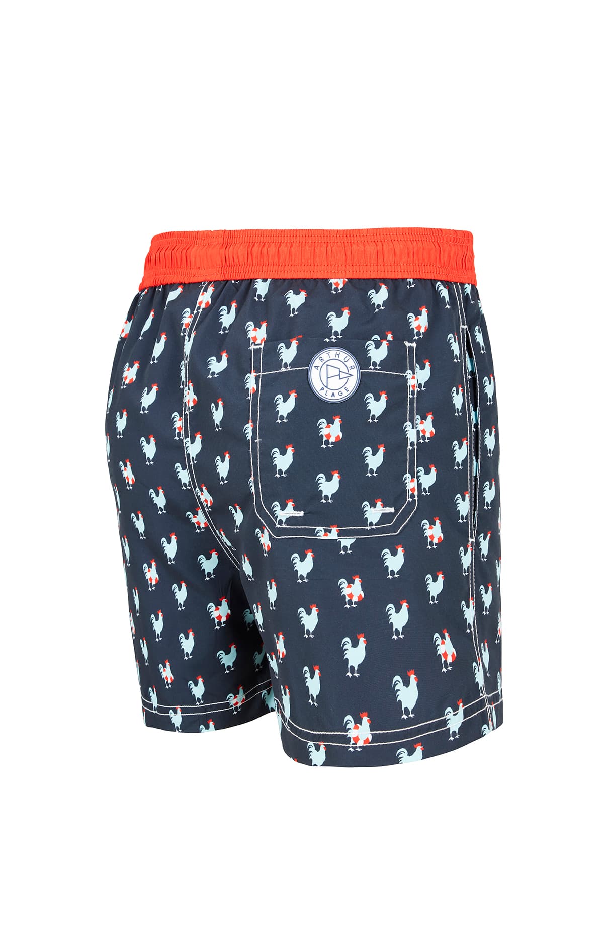 Short de bain Homme motif coq Marine 5
