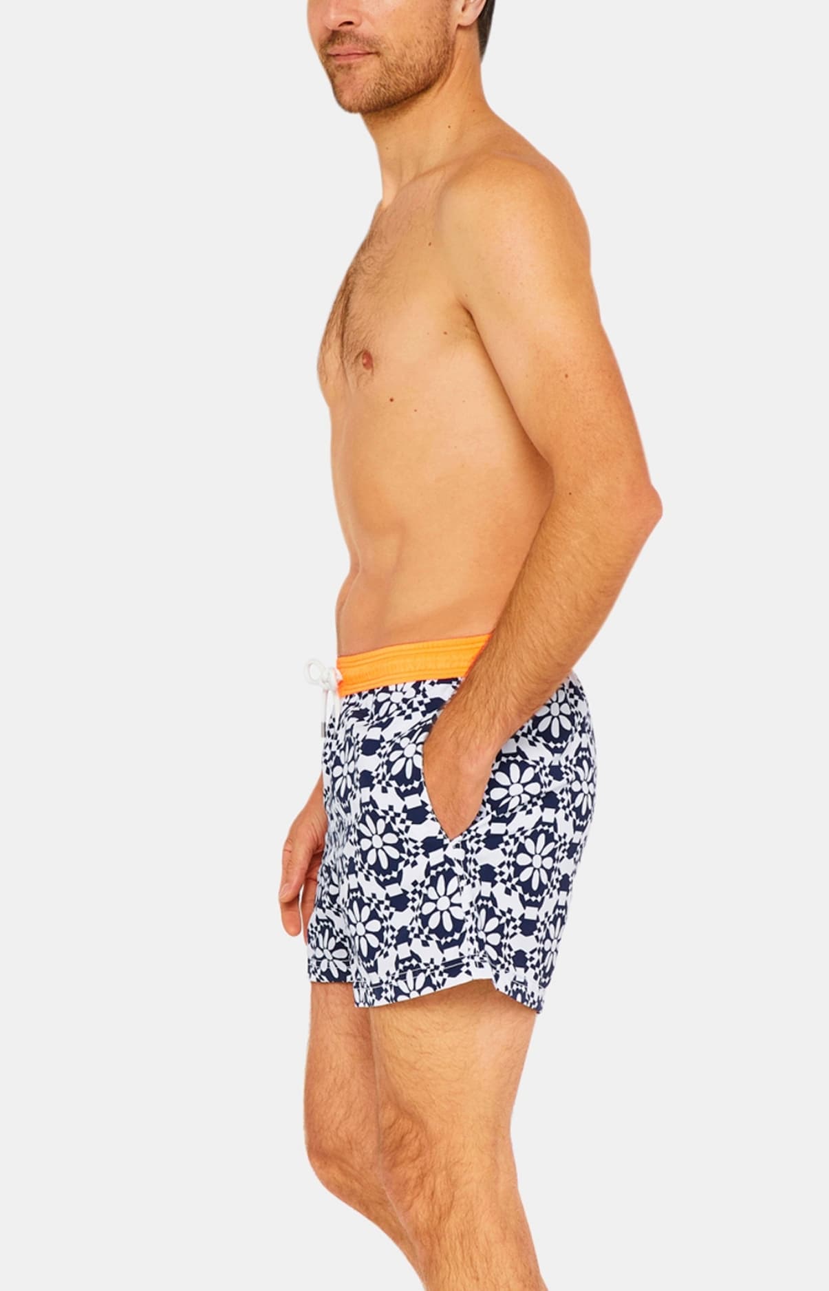 Short de bain Homme motif Lisbonne Blanc 4