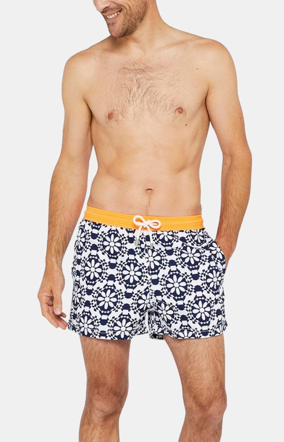 Short de bain Homme motif Lisbonne Blanc 1