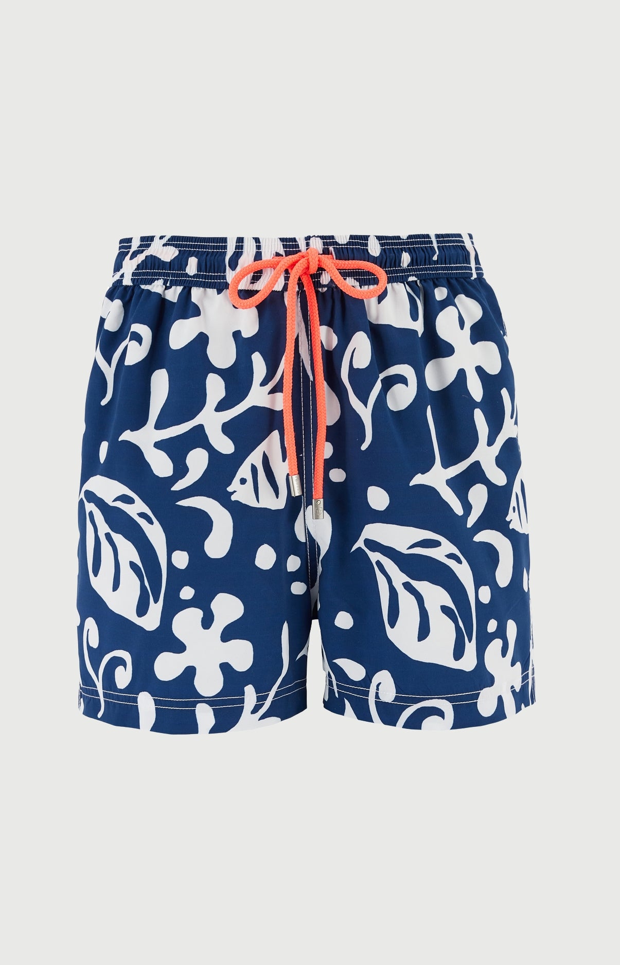 Short de bain homme Matthias Imprimé feuilles de plamier blanches 3