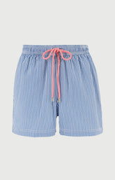 Short de bain homme Baptiste Imprimé rayures bleues et blanches 3