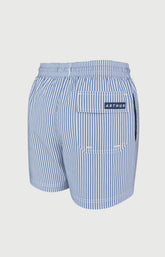 Short de bain homme Baptiste Imprimé rayures bleues et blanches 5