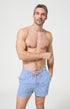 Short de bain homme Baptiste Imprimé rayures bleues et blanches 1