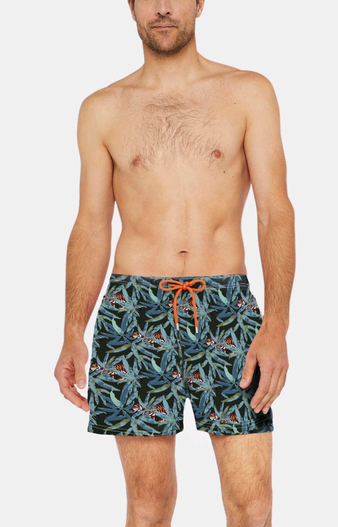 Short de bain tigre Kaki 1