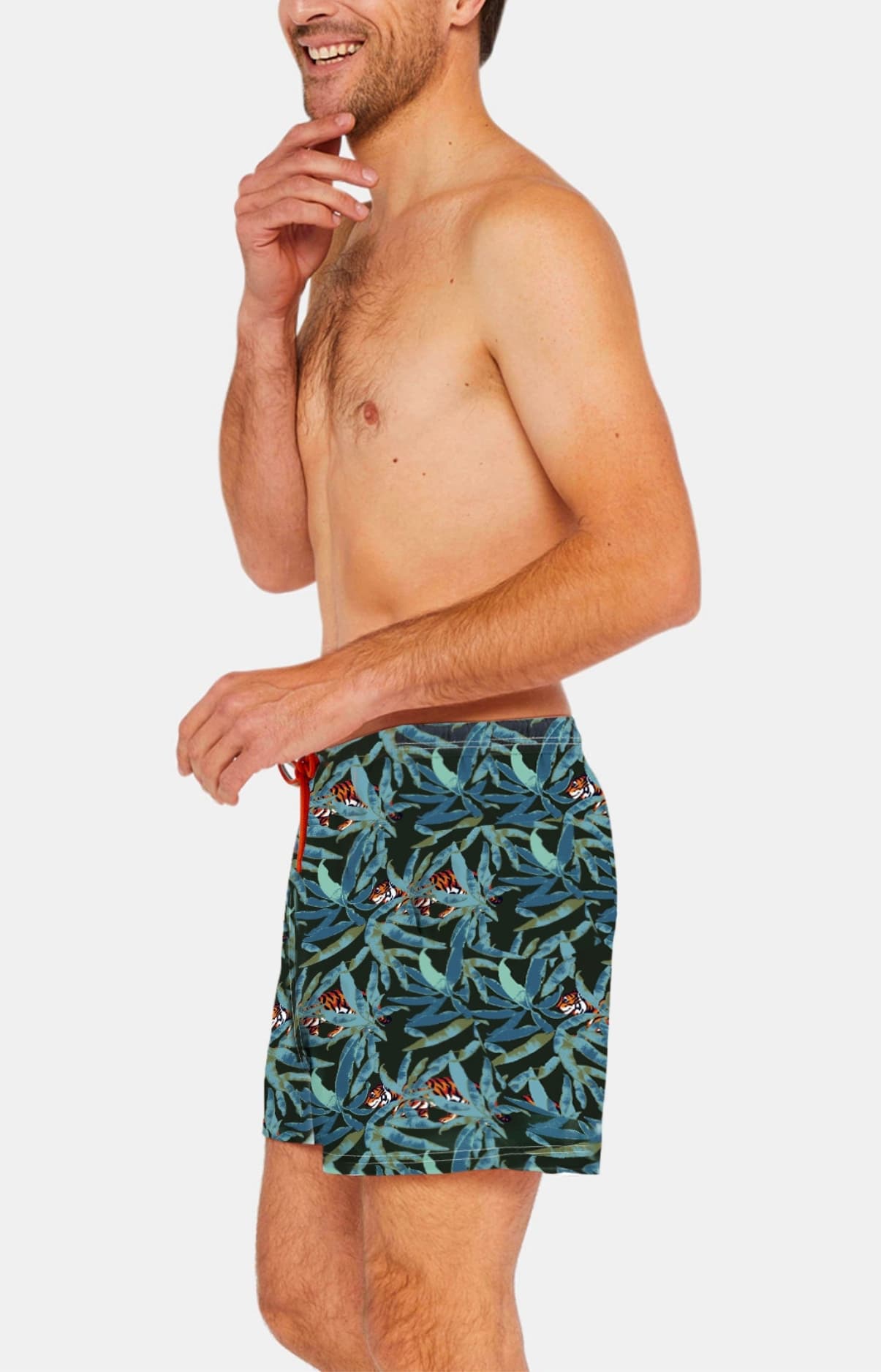 Short de bain tigre Kaki 4