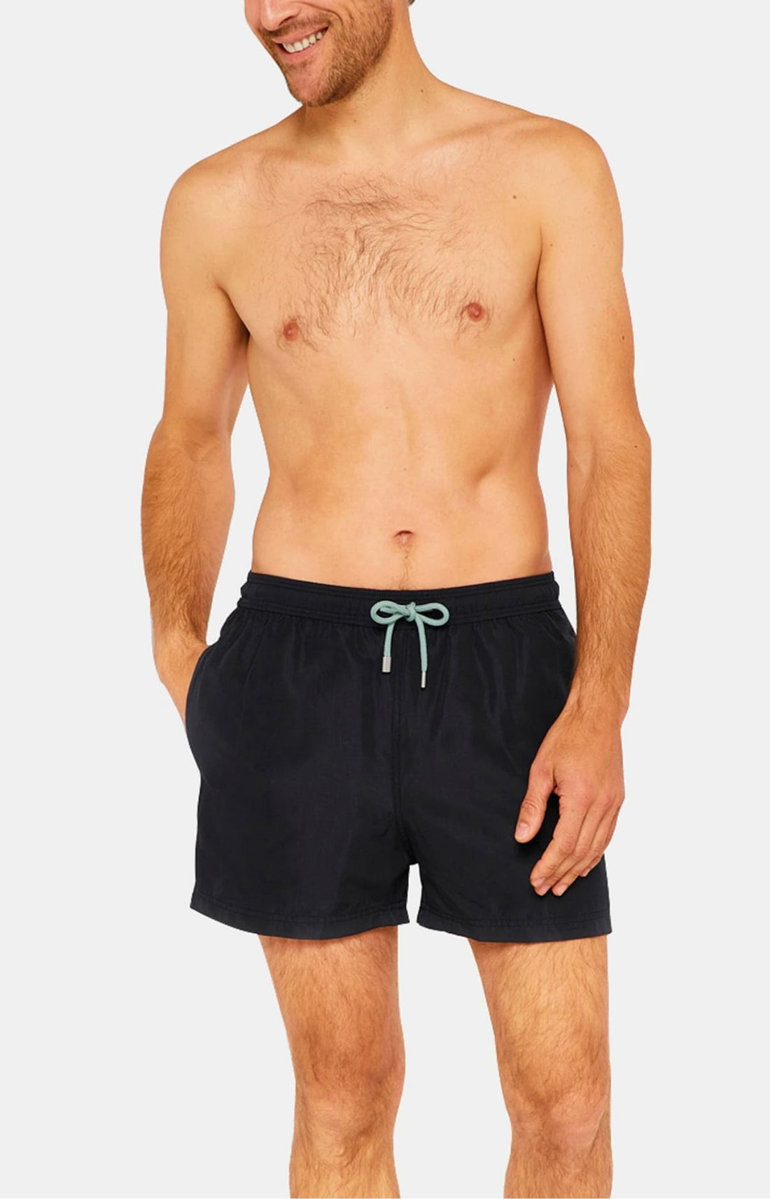 Short de bain Homme uni Noir 1