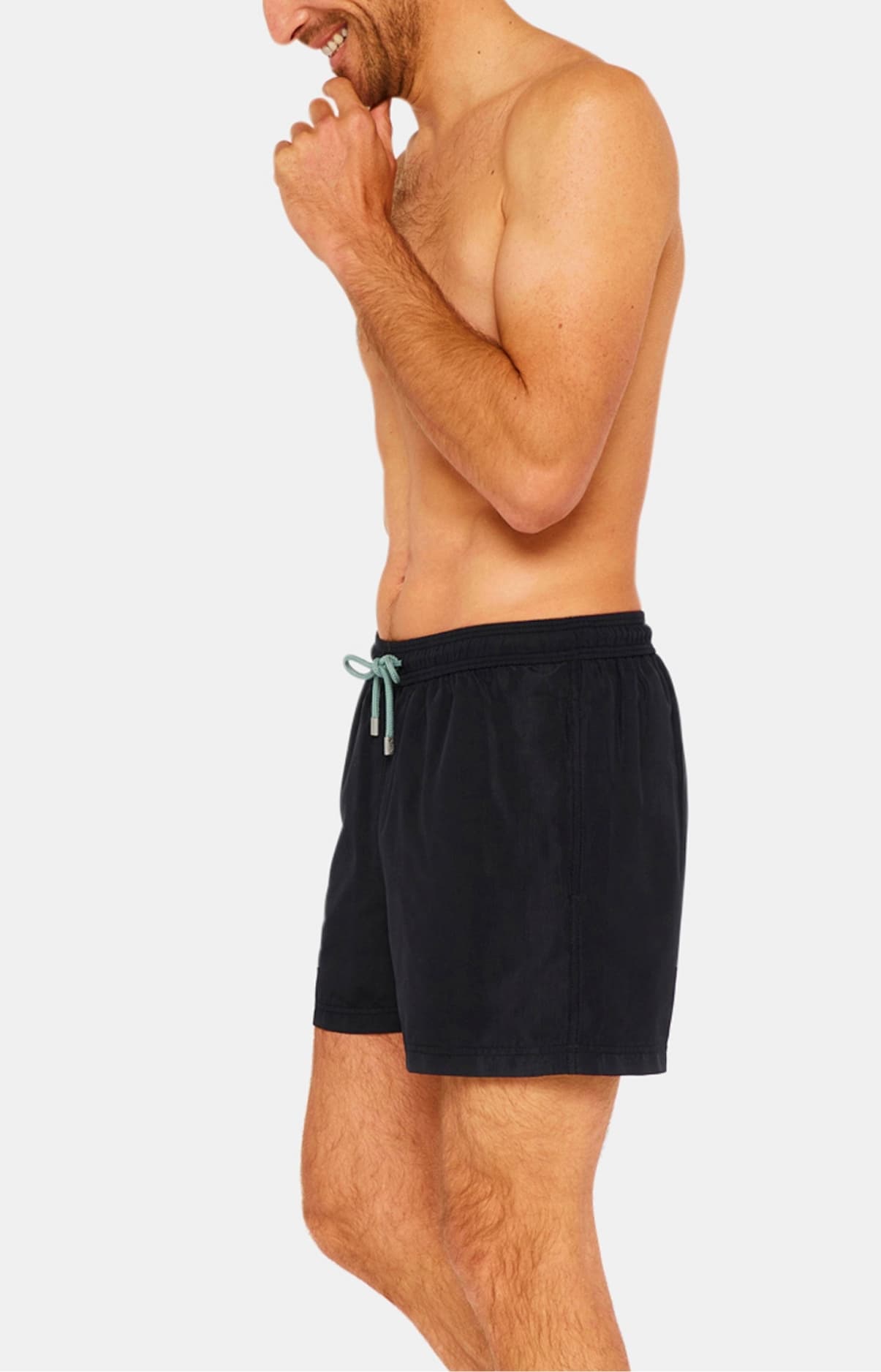 Short de bain Homme uni Noir 4