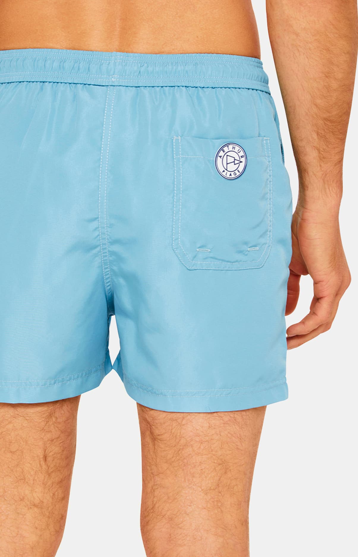 Short de bain Homme uni Pétrole 6