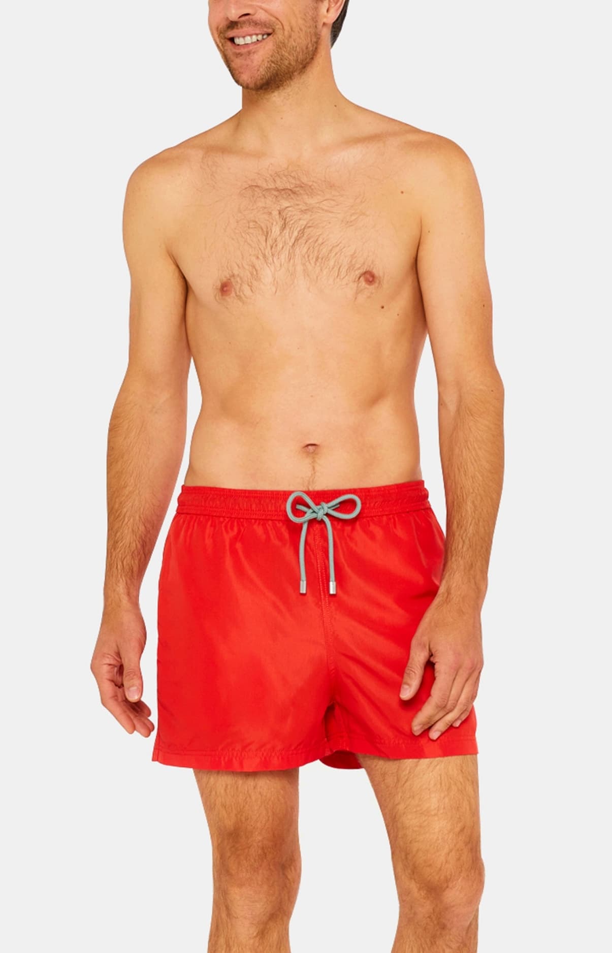Short de bain Homme uni Rouge 1