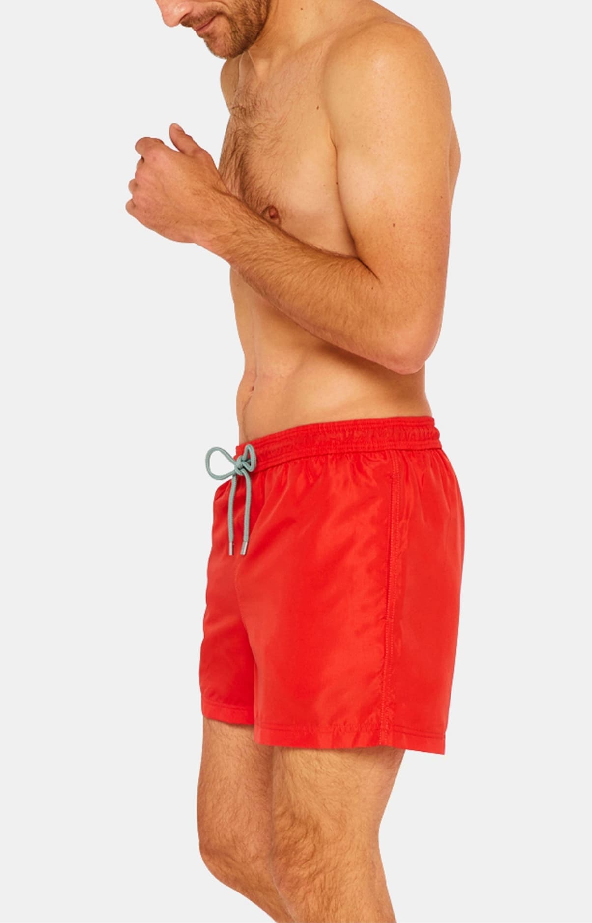 Short de bain Homme uni Rouge 4
