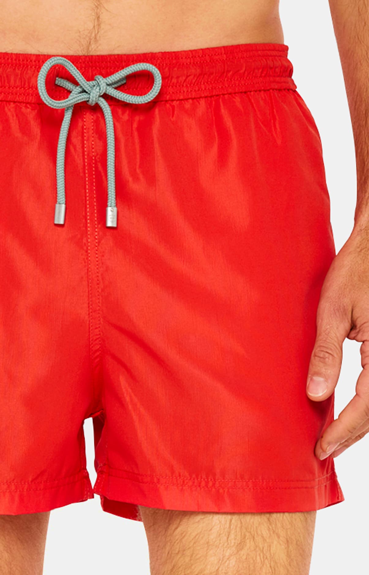 Short de bain Homme uni Rouge 2