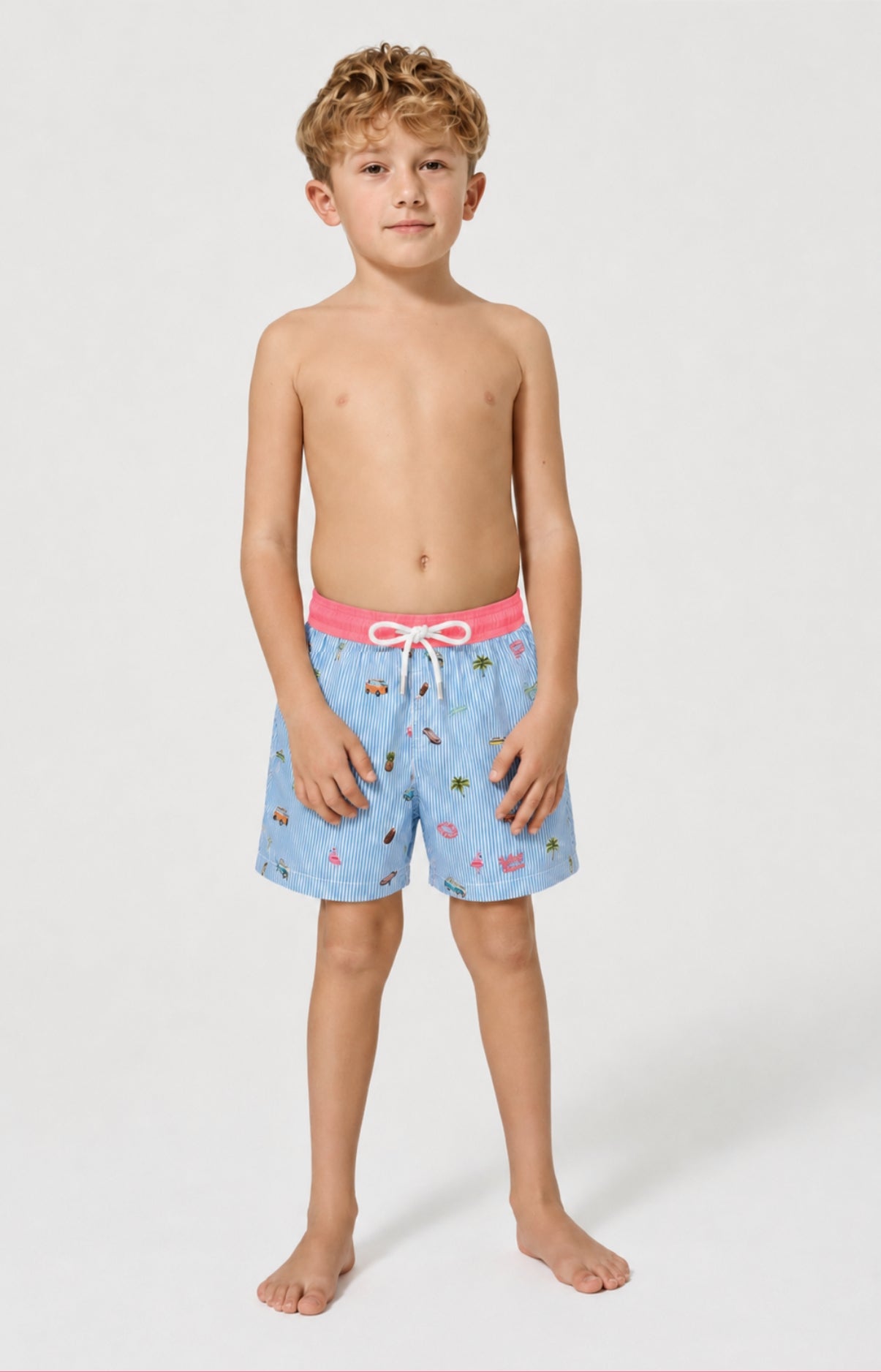 Short de bain enfant californie multicolores 1
