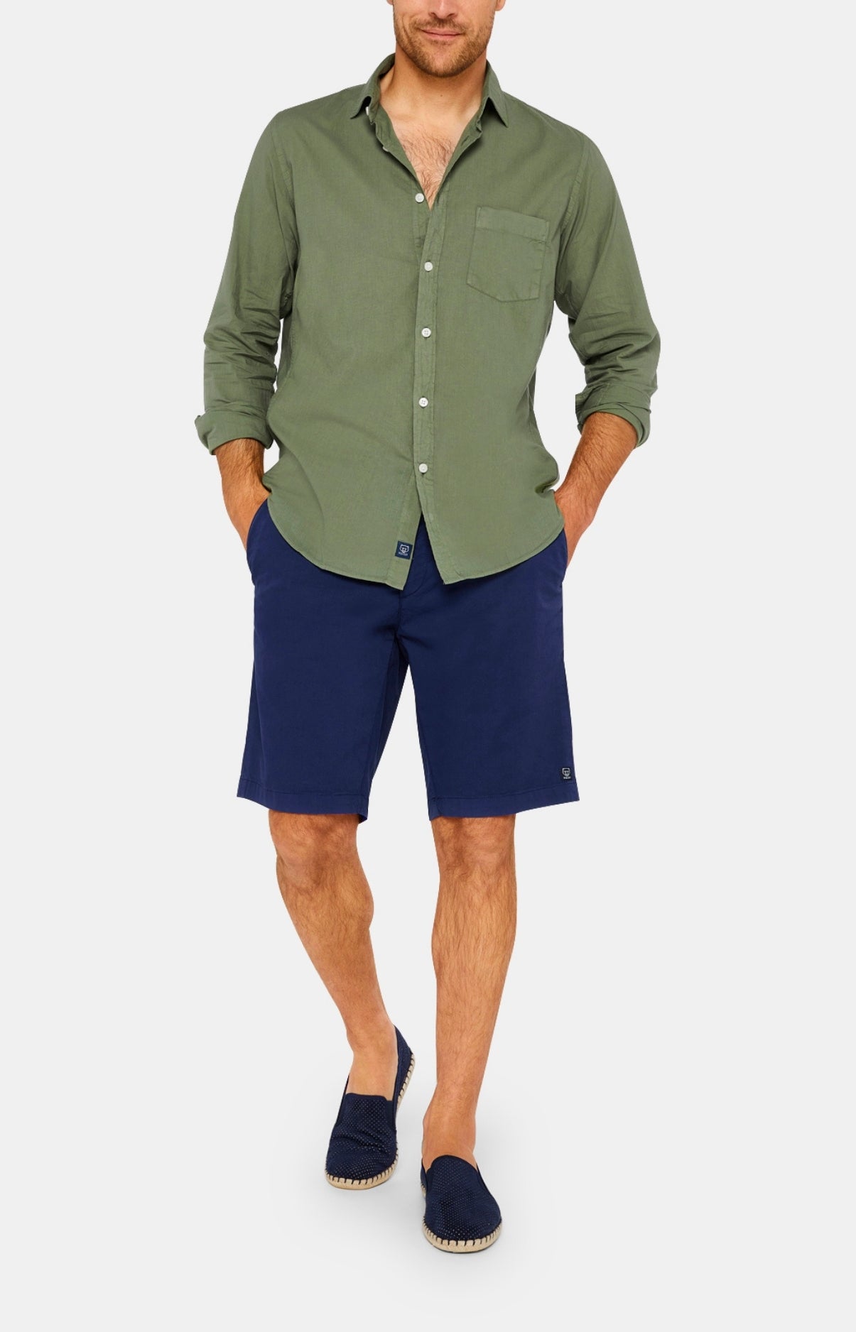 Bermuda Homme Coton Marine 6